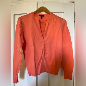 J Crew Orange Cardigan Like New Size Medium